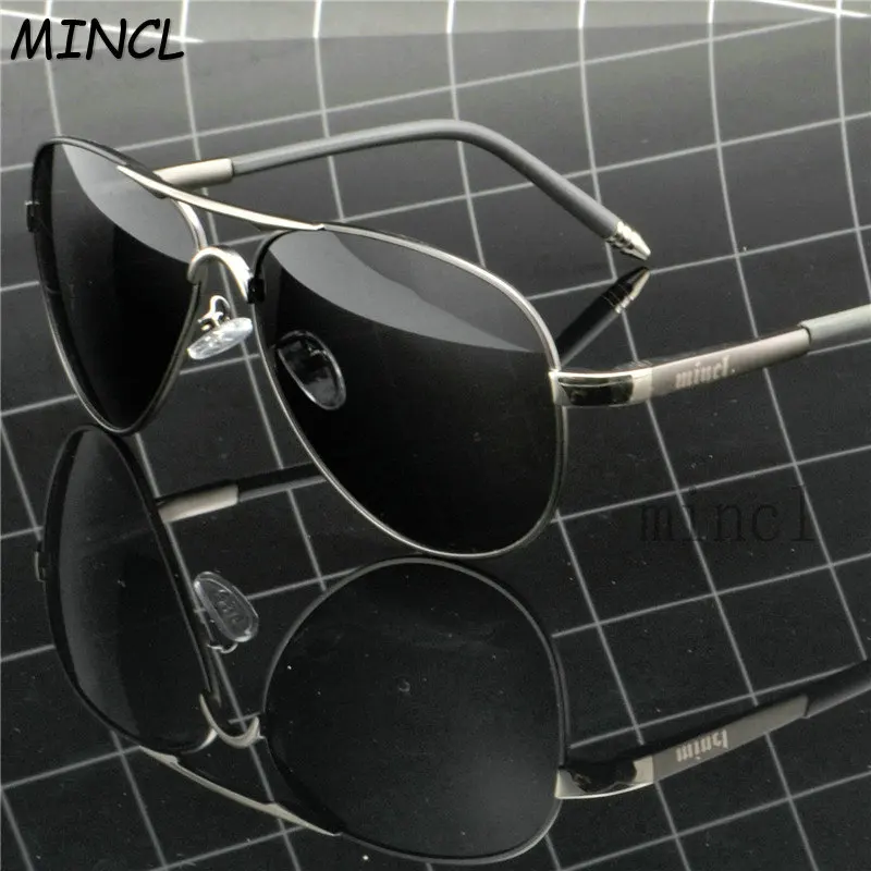 Мужские Солнцезащитные очки-авиаторы с поляризацией черные классические