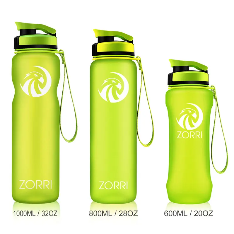 green ZORRI бутылка для воды шейкер для протеина Спортивная бутылка для воды для туризма и кемпинга на открытом воздухе Велоспорт Защита от протечек здоровье вода+ бутылки - Цвет: green