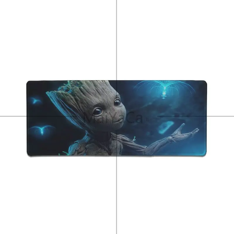 Maiyaca милый игровой коврик для мыши Marvel Groot из натурального каучука, Настольный коврик для игрового плеера, стол для ноутбука, резиновый коврик для мыши xxl 900x400 мм