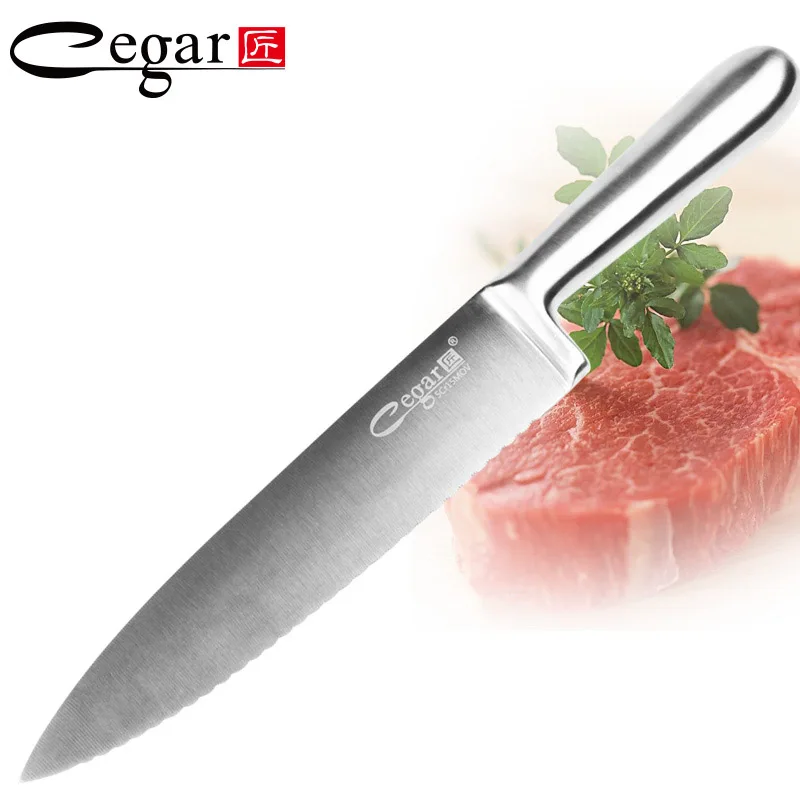 MISGAR Cegar нержавеющая сталь кухня замороженное мясо еда зубчатый нож шеф повара