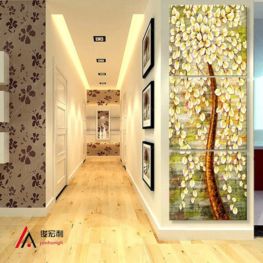 Картина на холсте денежное дерево 3 шт. | Дом и сад