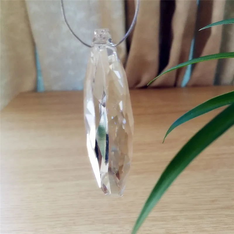 

240pcs/Lot 76mm New Style Sales Cats Eye Crystal Glass Lighting Chandelier Pendents For Party Lamp Decoration Free Shipping