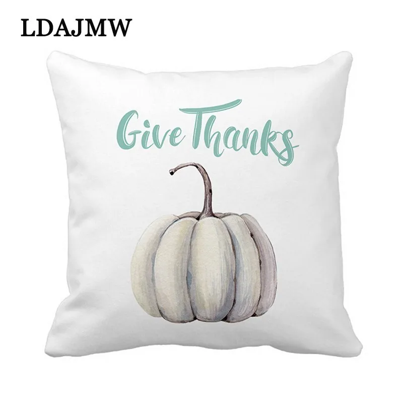 LDAJMW Хэллоуин День благодарения Подушка с изображением тыквы Чехлы 45 см * осень Yall