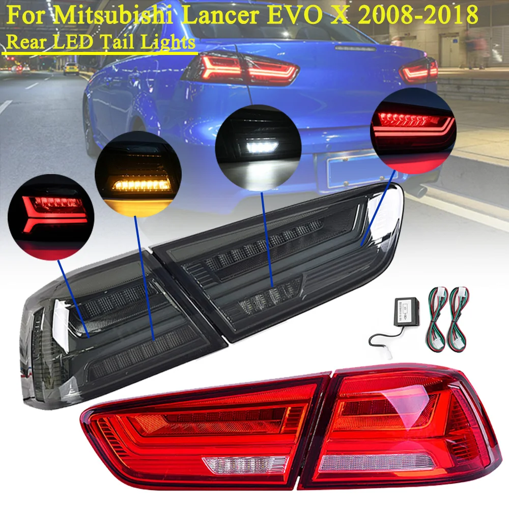 Светодиодный задний фонарь для Mitsubishi Lancer EVO x 2008- Стоп задний светодиодный задний тормозной светильник с левой и правой стороны СВЕТОДИОДНЫЙ ПОВОРОТНЫЙ сигнальный светильник