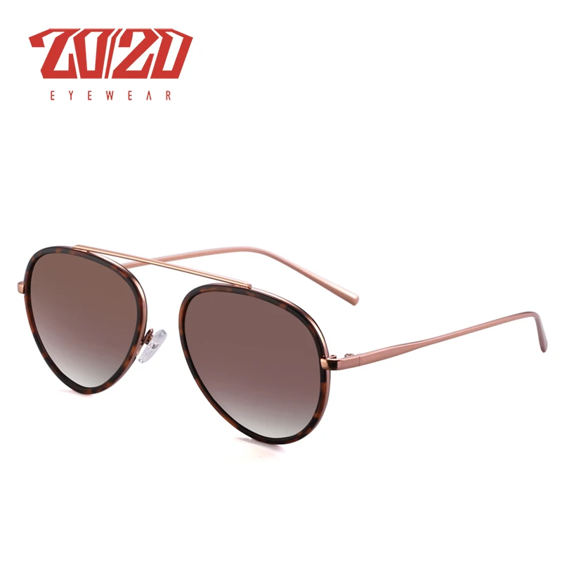 C03GoldBrown 20/20 Бренд-Дизайн Поляризованные Модные Солнцезащитные Очки Мужчины Водительские Металлические Балки мужские Очки Мужские Очки Очки UV400 Gafas 17077 - Цвет линз: C03GoldBrown