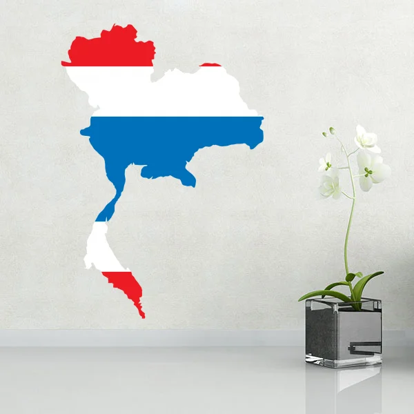 Флаг Таиланда Виниловая наклейка на стену индивидуальный модный дизайн