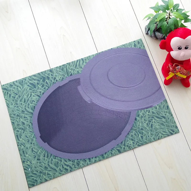 Новый домашний ковер в стиле кантри Забавные 3D ловушки коврики для спальни