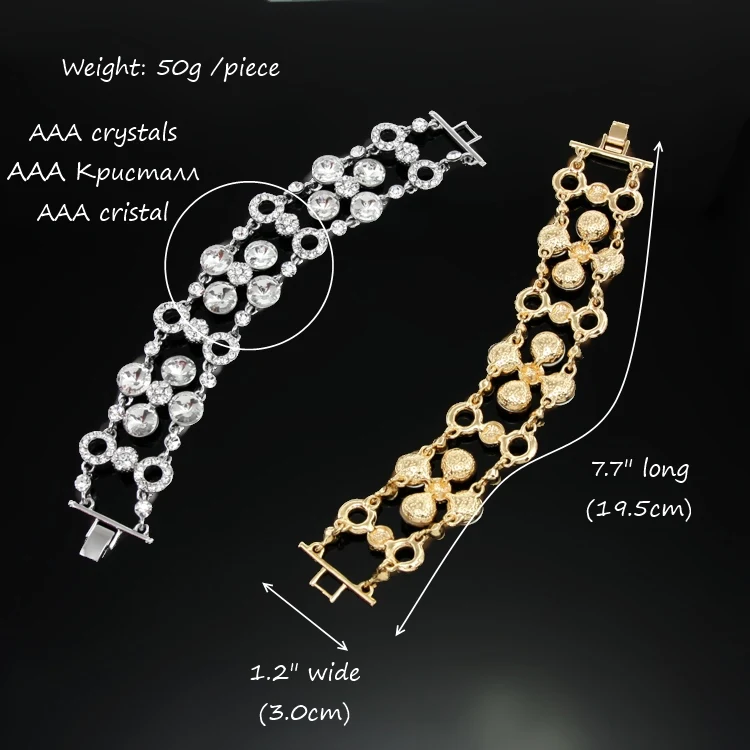 Женский широкий браслет FLOLA черный в стиле ретро с цепочкой из фианита и