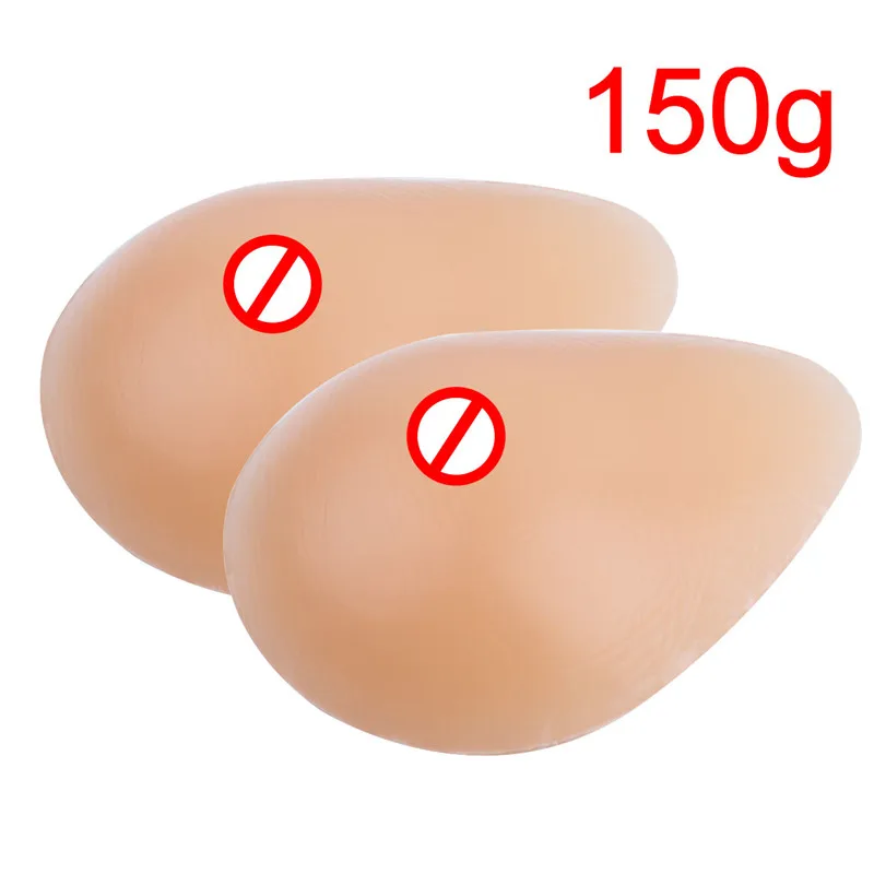 2Pcs 150g 2 шт. Мягкие силиконовые капли поддельные груди не самоклеющиеся мягкий Поролоновый коврик полный дамы накладные груди - Цвет: 2Pcs 150g