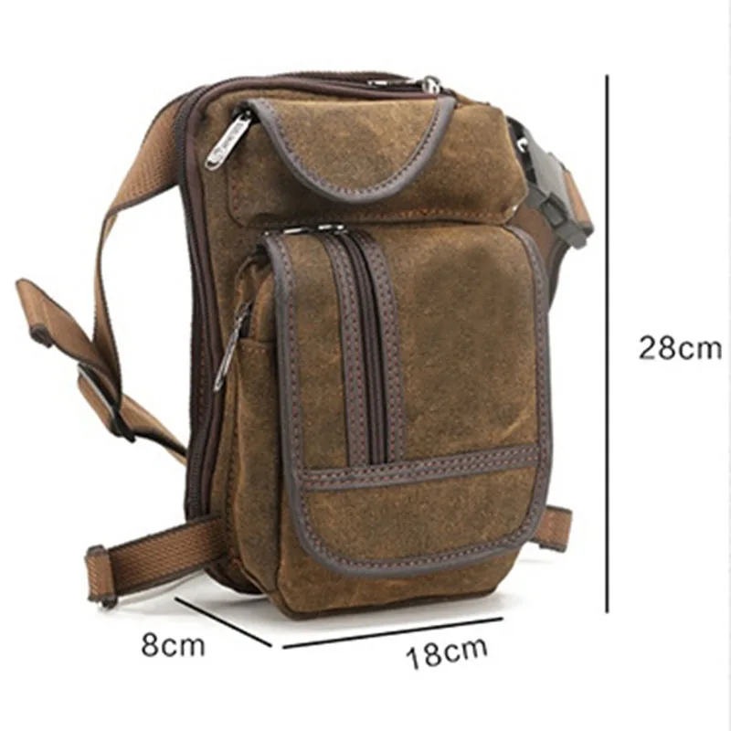 

Vintage Waist Bags Travel Belt Wallets Canvas/Nylon Drop Leg Bag Fanny Pack Belt Hip Bum Military Waist Bags