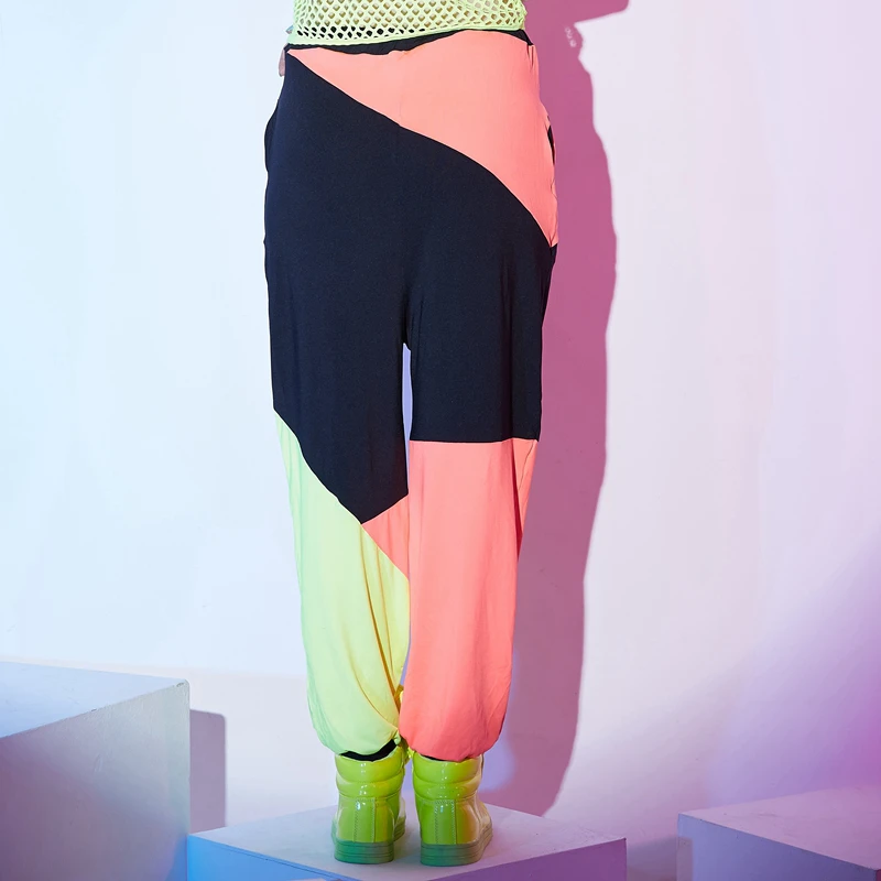 Новинка 2016 модные брендовые шаровары для джаза женские брюки в стиле хип-хоп