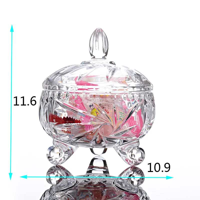 Европейское стекло с крышкой банка для конфет Свадебный стеклянный контейнер