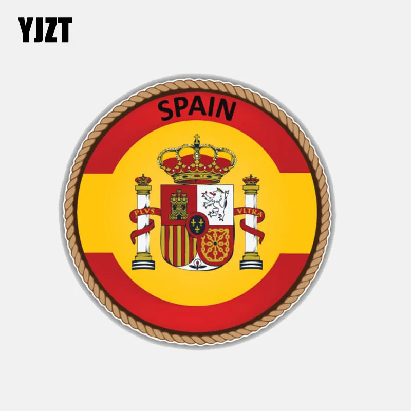 

YJZT 12CM*12CM Car Styling Spain Flag Window Motorcycle Helmet Decal Car Sticker Accessories 6-3029