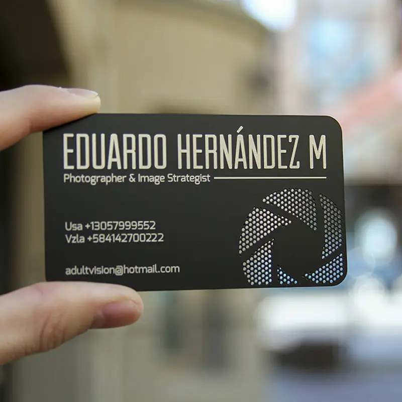 Металлическая черная карточка для членства в недвижимости VIP | Канцтовары офиса и