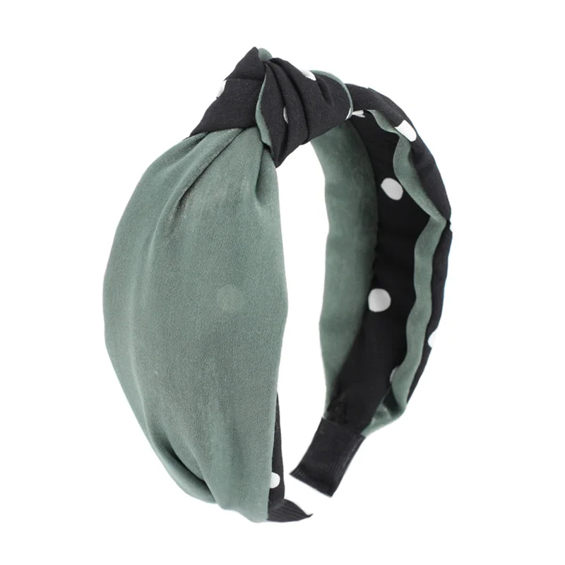 Повязка на голову женская с узлом в центре модный тканевый ободок стиле пэчворк