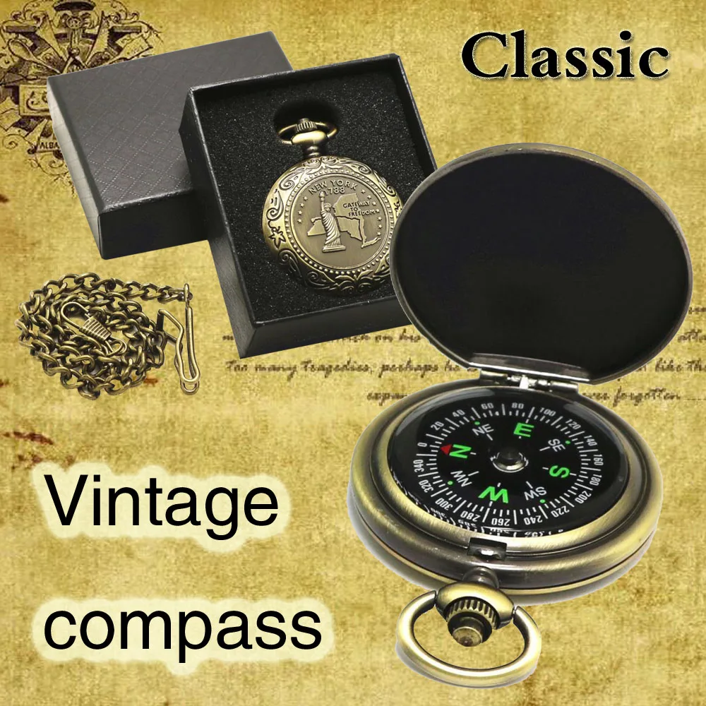 

Vintage Gift Compass Pocket Watch Compass Outdoor Travel Mountaineering Camping Adventure Compass