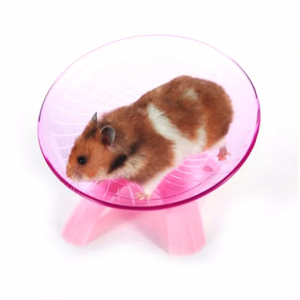 2 Colors Plastic Small Pet Toy Funny Hamster Mouse Running Disc Flying Saucer Exercise Wheel Animal Jogging Plate Toys | Дом и сад