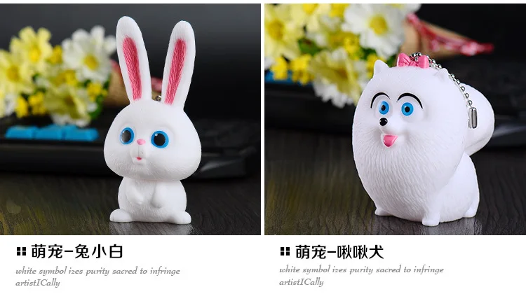 Милый kawaii брелок для ключей мех кролика плюшевый брелок для женщин брелок заяц Автомобильный держатель для ключей кукольный Мешок Подвески подарок плюшевые игрушки для детей