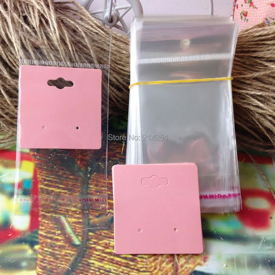Розовый Diy ожерелье карта серьги подвешенная бирка 1 лот = 5 предметов комплект