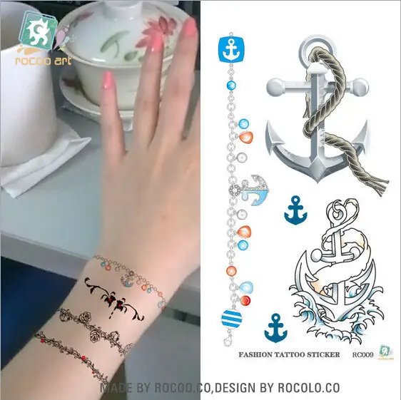 100 шт. в упаковке модные Пираты-лодки браслет-якоря орнамент водонепроницаемые