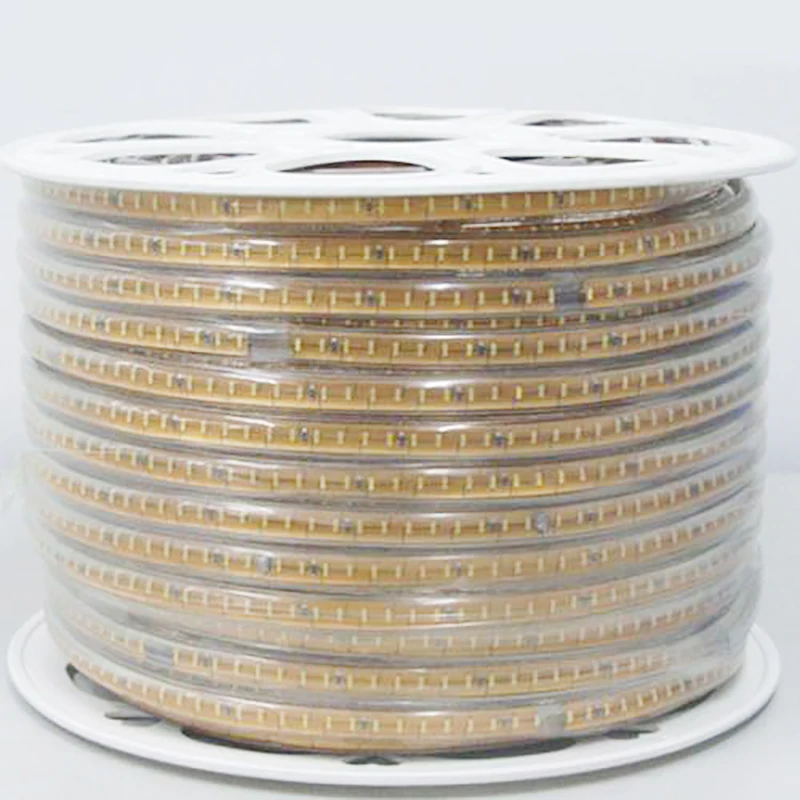 YL 120 Светодиодов/m SMD 3014 Светодиодная Лента 220В Светодиодные Фонари Ленты IP67 Водонепроницаемый+ ЕС Разъем Питания Гибкие СВЕТОДИОДНЫЕ газа высокая яркость светодиодная лента