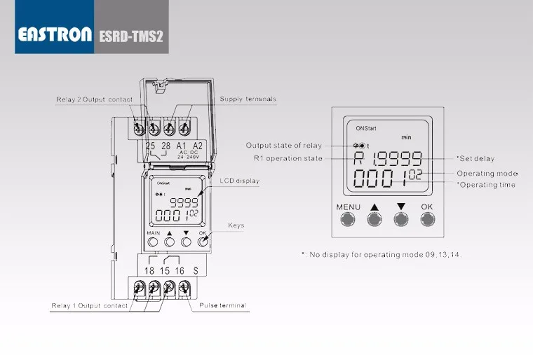 Цифровой многофункциональный реле времени ESRD-TMS2