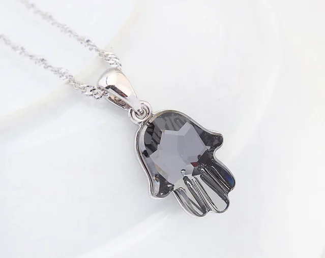 Женские ожерелья и кулоны от Swarovski Fatima Hamsa модные амулеты турецкие ювелирные