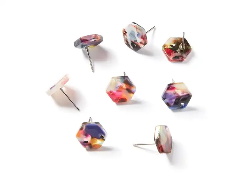 Ацетатные подвески для сережек шестиугольной формы в форме Шестиугольника