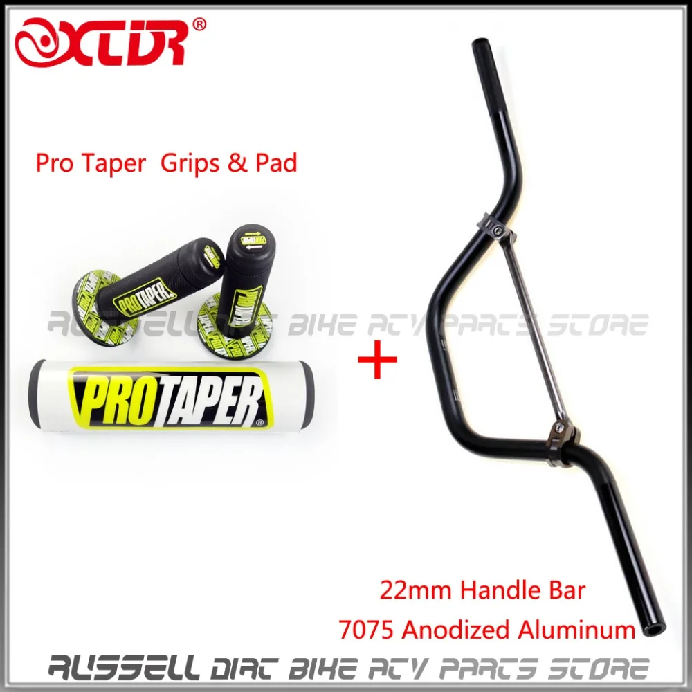 Высокий руль 22 мм и ручки руля Pro конус квадратная подушка для SSR TTR BBR KLX110 DRZ110 Honda XR