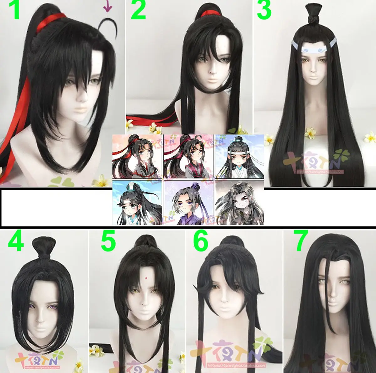 Аниме Grandmaster of Demonic Cultivation Wei Wuxian парики прямые волосы парик косплей 8 Veriosns Mo Dao Zu Shi подарок