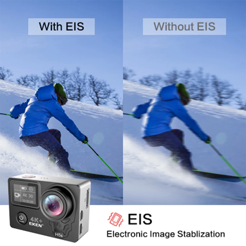 Eken H5S ПЛЮС Действие Камера Full HD Ambarella A12 чип 4 К 30FPS 30 м водонепроницаемый 2 0 touch Экран