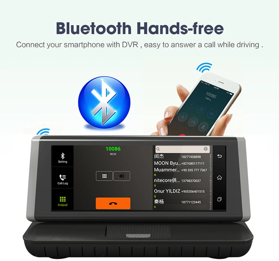 8 дюймов 4G Android 5,1 Bluetooth Wifi двойной объектив Full HD 1080P ADAS FM Dashcam Регистратор Автомобильный грузовик gps навигация видео рекордер