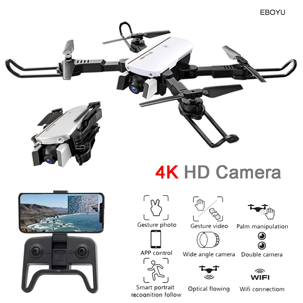EBOYU 1808 RC Дрон 4K/1080P широкоугольная Wi Fi FPV камера оптический поток позиционирование
