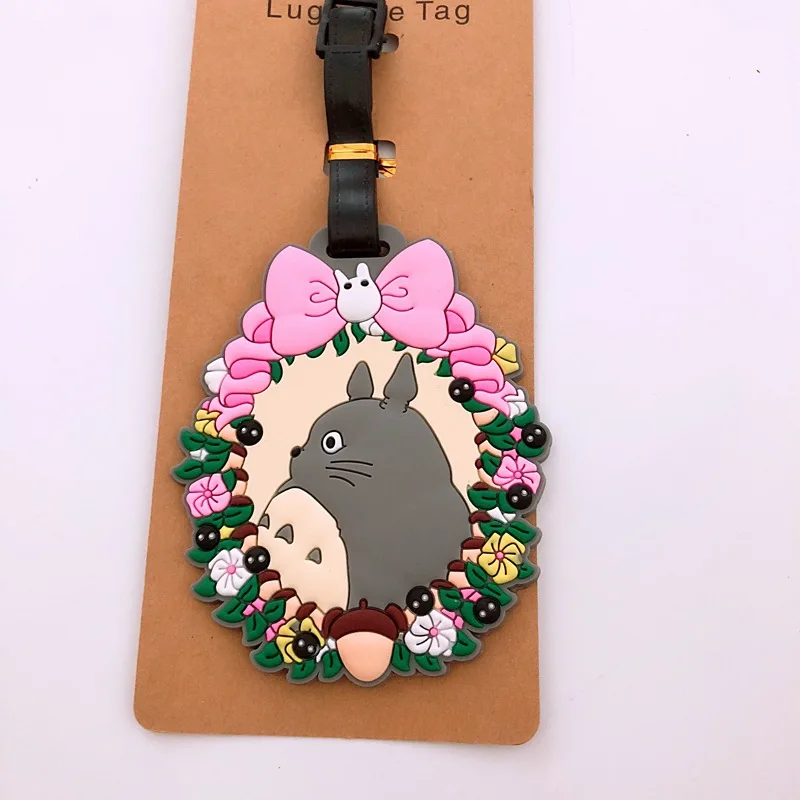 IVYYE 1 шт. Totoro Noface человек Аниме багажная бирка Аксессуары Чемодан ID портативный держатель тегов багажные этикетки для путешествий Новинка
