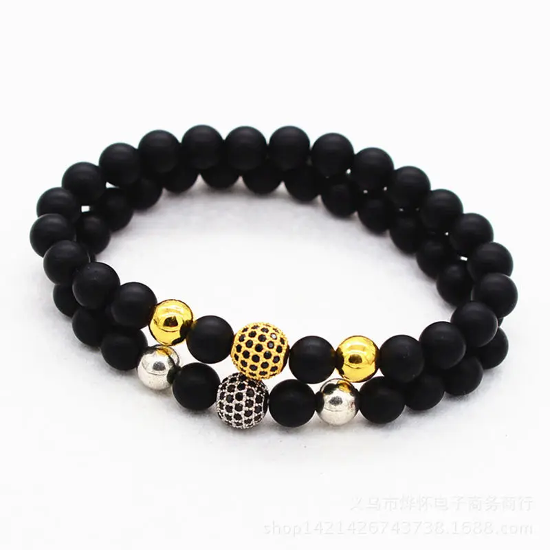 Хит продаж! Новые модные браслеты из лавового камня популярные микро сверлильные