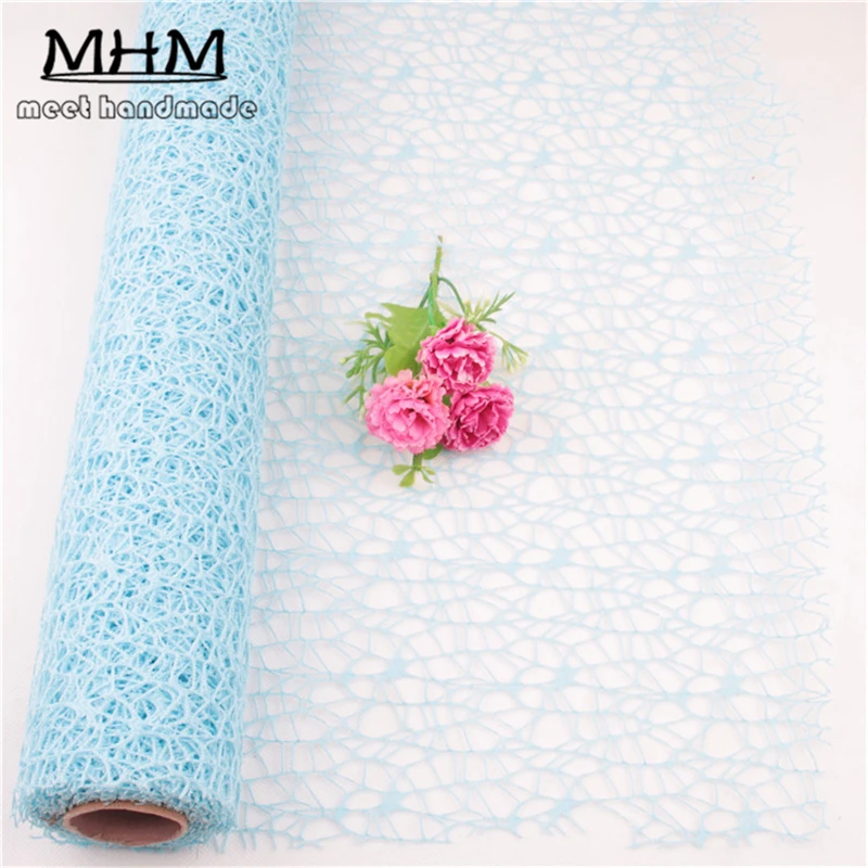 4 5 м * 50 см возвышенные Свадебные украшения DIY цветок оберточная бумага креп сетка