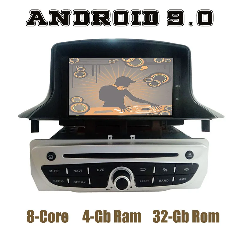 Android 9 0 Автомобильный GPS dvd-плеер для Renault Megane 3 III Fluence 2009-2016 с PX5 4 + 32 Гб WIFI Авто Стерео