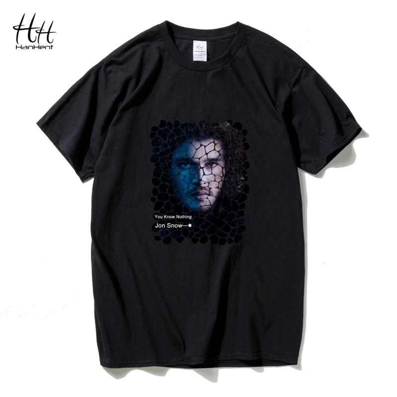 HanHent Jon Snow мужские хип хоп футболки с принтом модная мужская футболка круглым