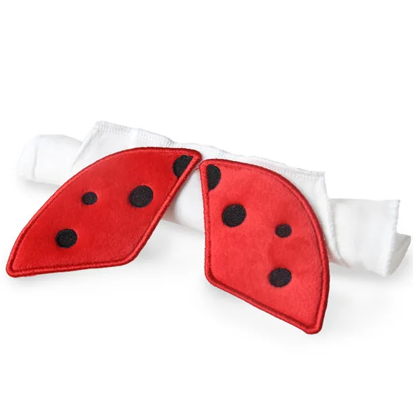 Red Ladybug Детский бюстгальтер-полотенце для младенцев, мягкая сухая салфетка на спине, ткань с крыльями ангела, детское газовое полотенце на спине, впитывающее полотенце, хлопок, 4 слоя - Цвет: Red Ladybug