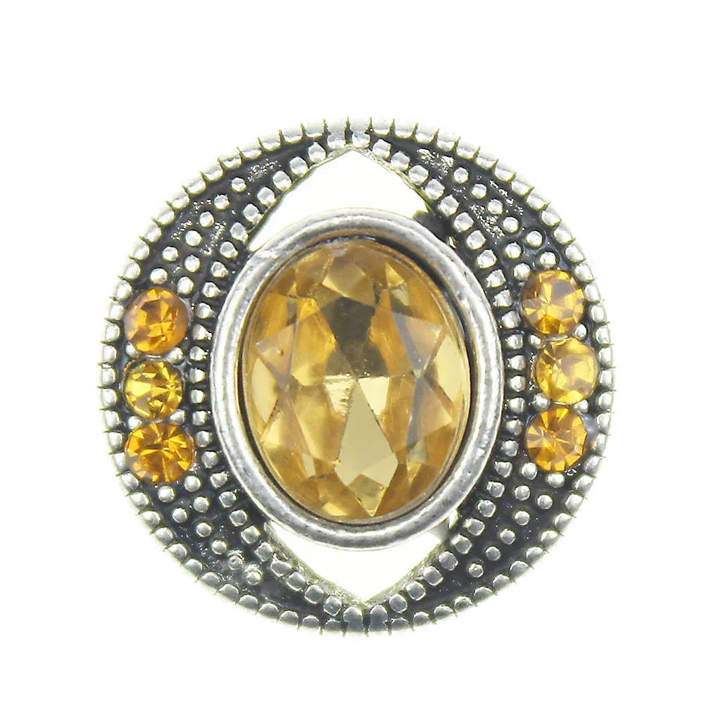 Кнопки для ювелирных изделий с круглой металлической основой диаметром 18 мм, с рисунком из страз и разноцветными вставками, в комплекте из 10 штук, подходят для браслетов.