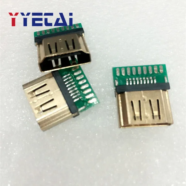 YongYeTai HDMI мастер PCB припой провода уплотнение HDMI разъем HD разъем Женский тестовый Женский позолоченный USB