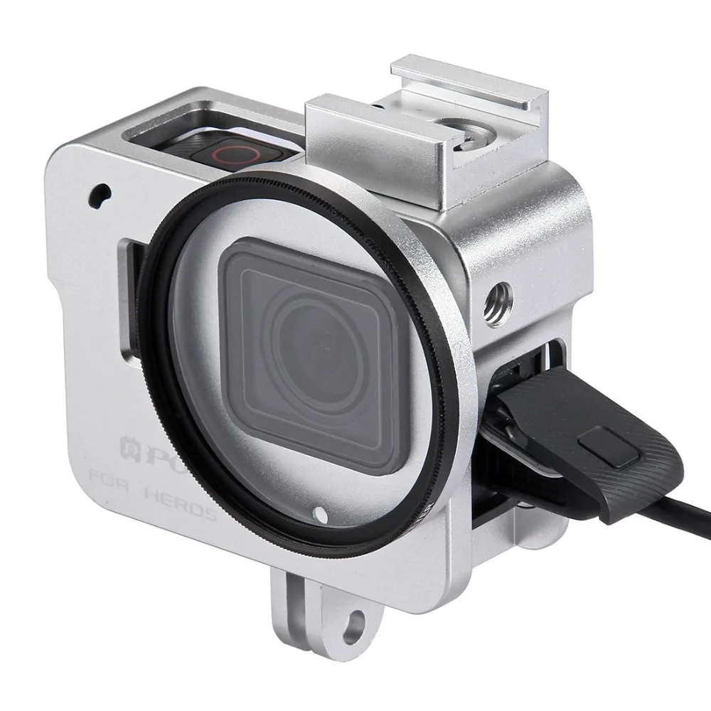 Корпус рамка для GoPro HERO 7 черный 6/5 жесткая Защитная клетка+ 52 мм УФ-объектив чехол для Go Pro Hero2018 7 6 5 Аксессуары