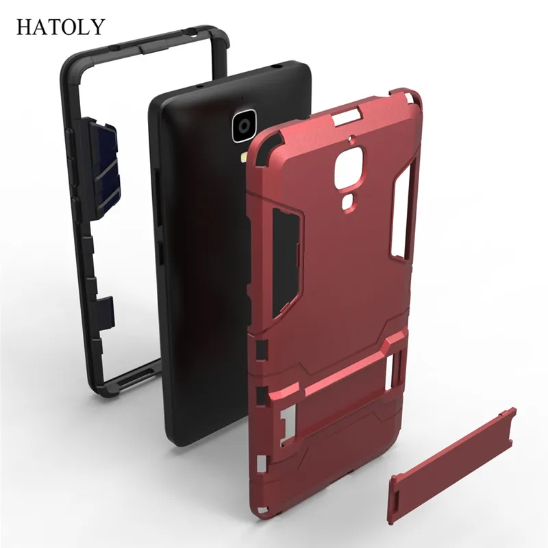 Чехол HATOLY для Xiaomi Mi4 ударопрочный гибридный прочный силиконовый резиновый
