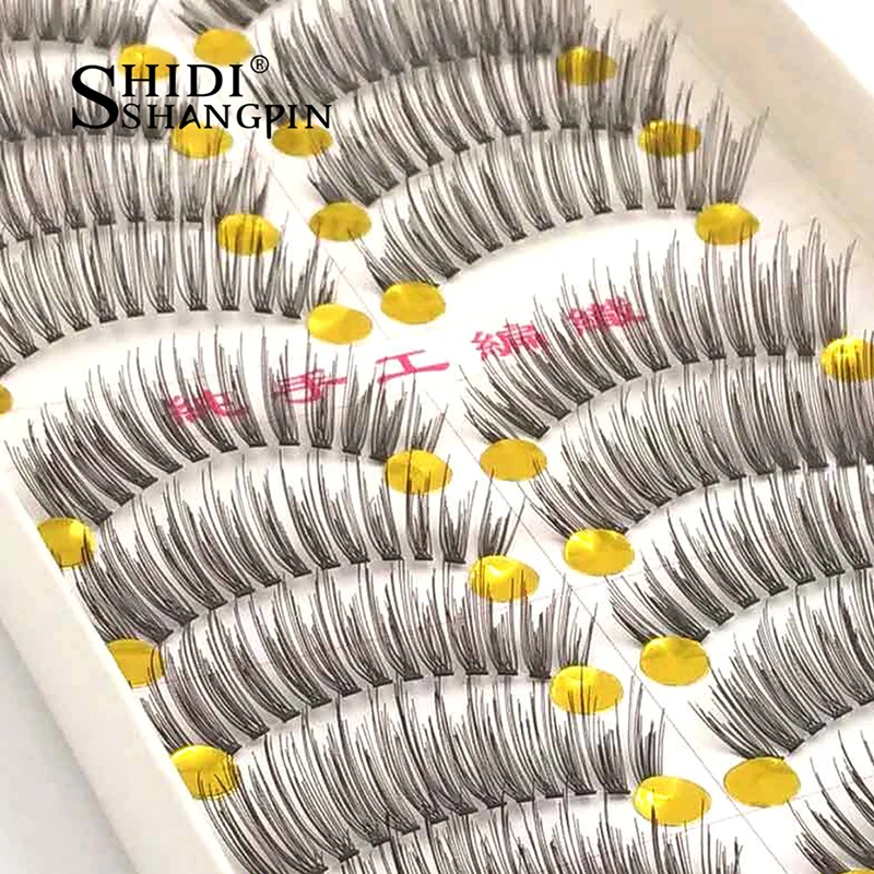 10 парт/лот элегантные женские натуральные густые ресницы Профессиональные