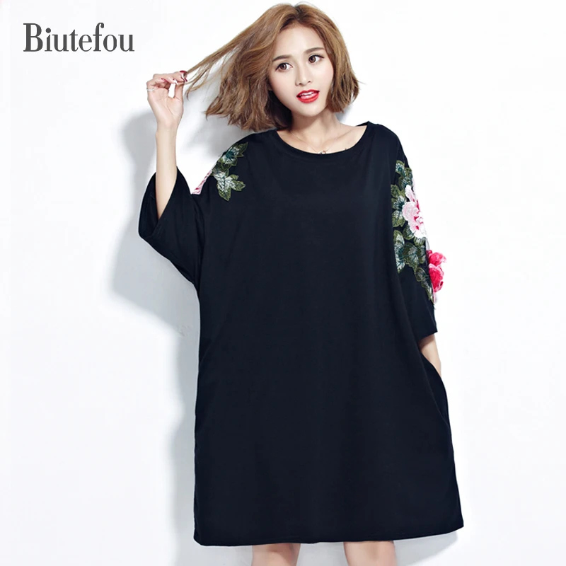 2019 новое летнее женское платье с вышивкой 3D цветы повседневное великолепное