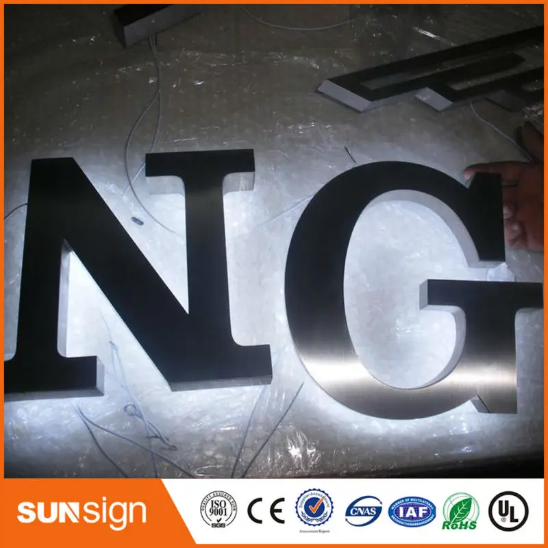 Водонепроницаемые наружные большие светодиодные буквы с обратной подсветкой