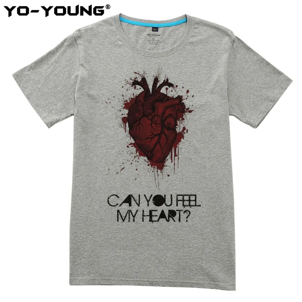 Bring Me The Horizon Can You Feel My Heart Men T Shirts Digital Printed 100% Combed Cotton 180gsm Top Tees Homme Customized | Мужская