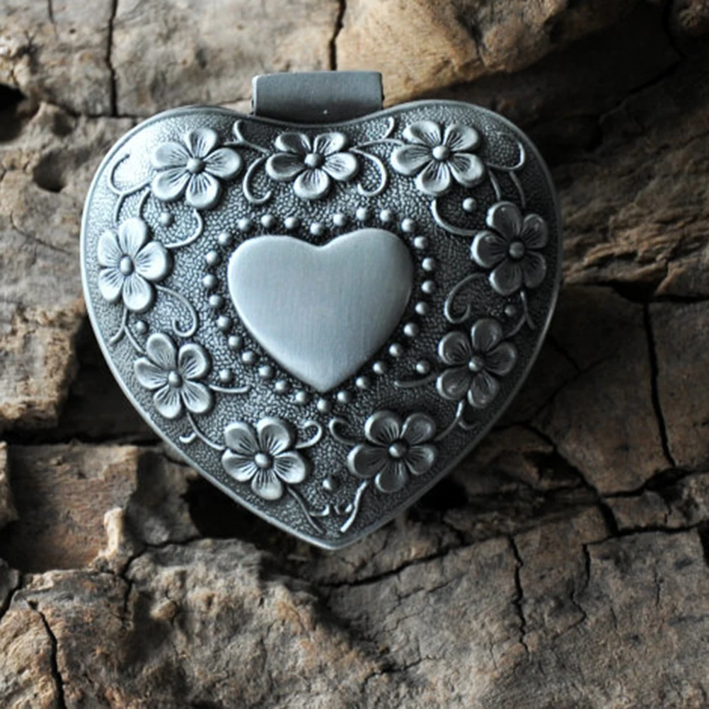 1 шт. шкатулка для ювелирных изделий цветок резные металла бижутерия в форме