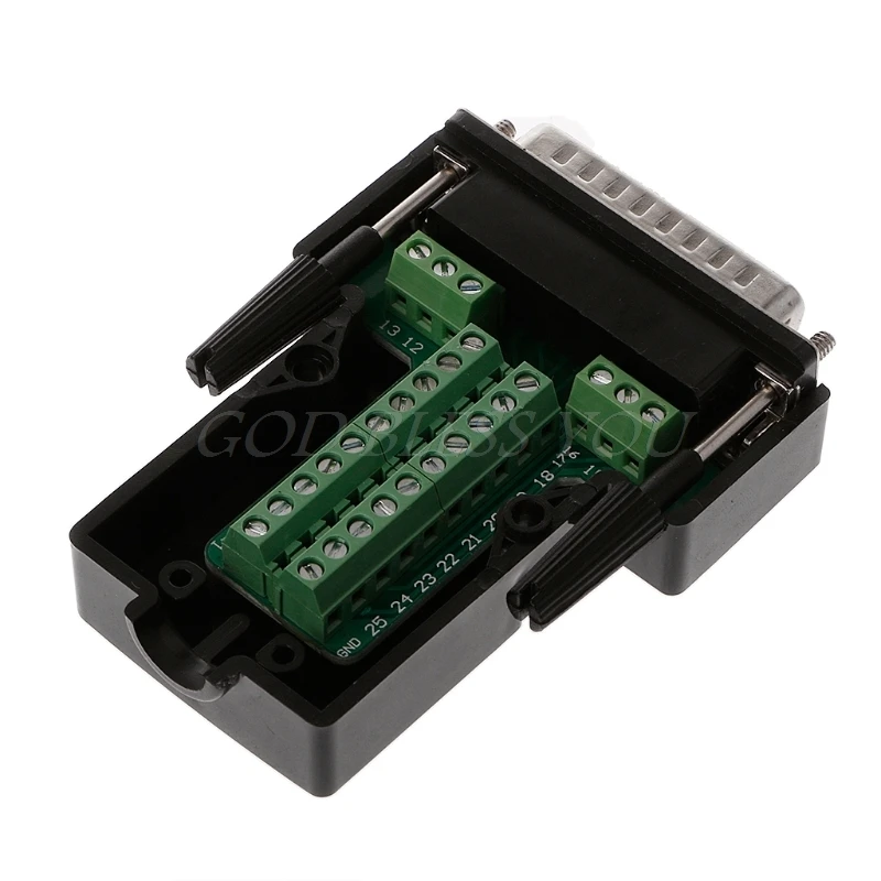 DB25 мужской/женский винтовой D-SUB 25Pin разъем Breakout терминал Solderless разъем