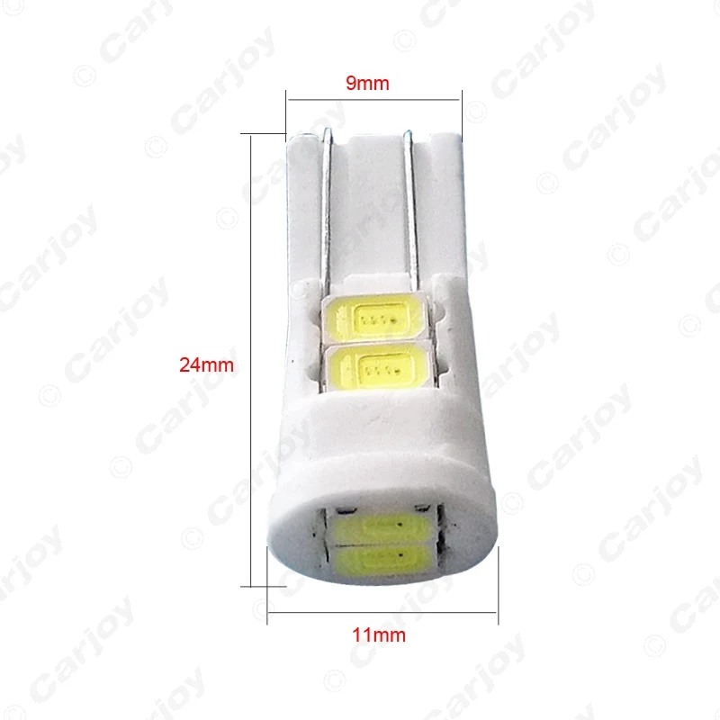 LEEWA 2 шт. DC 12 В Белый T10 194 168 6SMD 5730 чип клиновидный керамический светильник